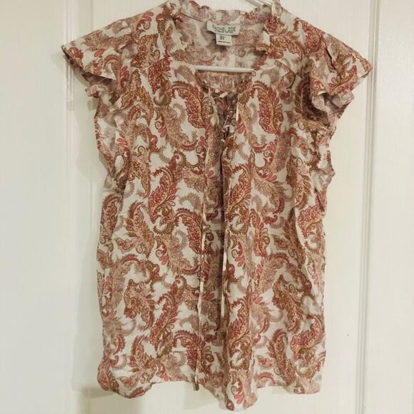 NWOT Women's RACHEL Rachel Roy Paisley Blouse‎ - Size Small Multicolored - Picture 3 of 7